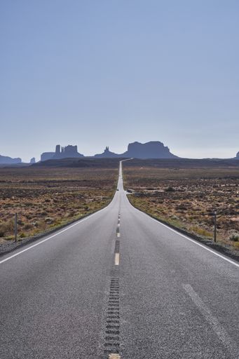 A vertical shot of Monument Valley Oljato-Monument USA