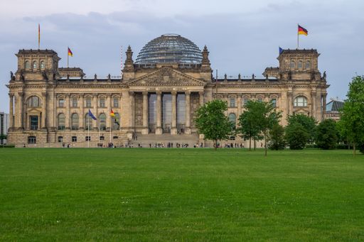 A closeup shot of Platz der Republik in Berlin, Germany  Platz der Republik Berlin Germany