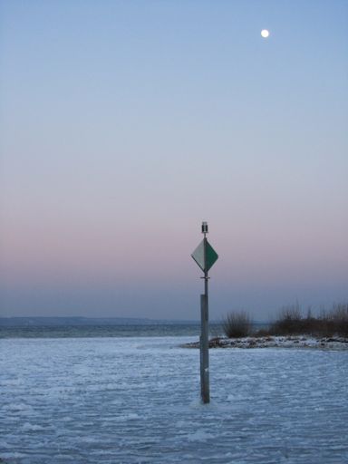 A vertical shot of Lake Constance on the border of Switzerland and Germany