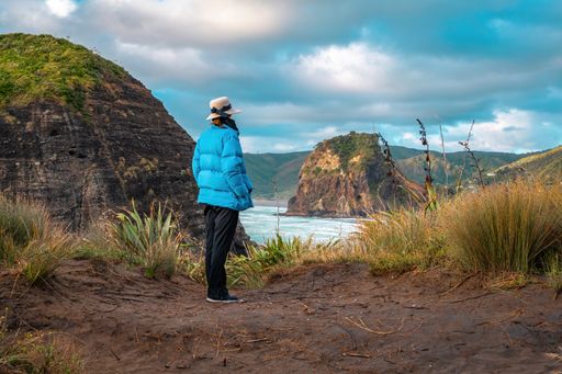 Auckland / New Zealand - January 2 2020: View of tourist walking at Comans Track