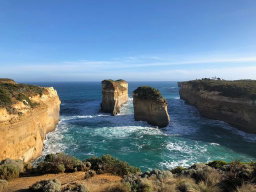 A beautiful shot of the Twelve Apostles limestone in Port Campbell National Park, Australia