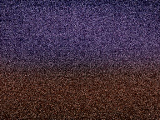 An abstract purple and orange shaded static film grain background