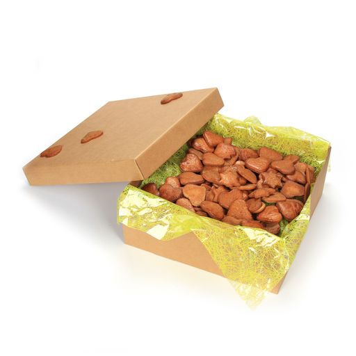 A Christmas gift box on white background