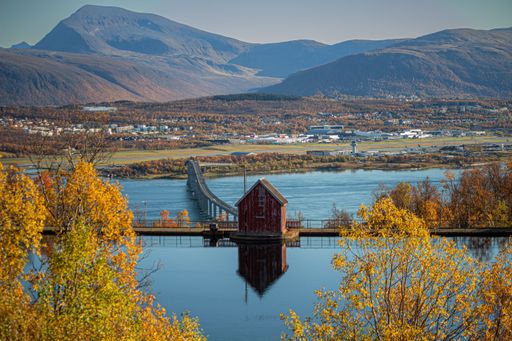 The beautiful cityscape of Tromso, Norway