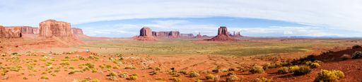 A beautiful view of the famous Monument Valley in Utah, USA