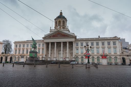 A closeup shot of the Place Royale Bruxelles in Brussels, Belgium