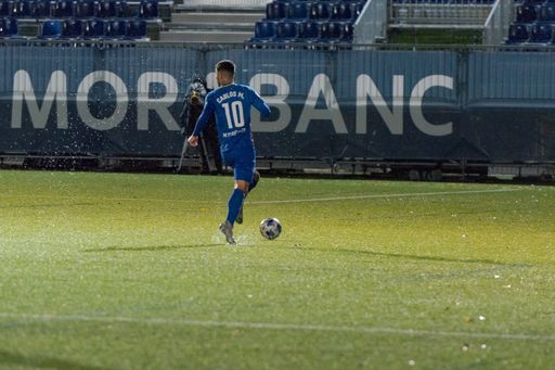 ENCAMP, ANDORRA : 2020 NOVEMBER 7 : PLAYERS IN ACTION IN THE MATCH OF SEGUNDA DIVISION B GRUPO 3 FC ANDORRA 1 - 1  FC BARCELONA B