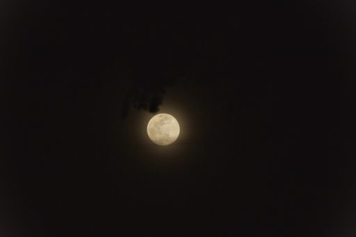 A beautiful shot of the moon with the pitch-black sky background