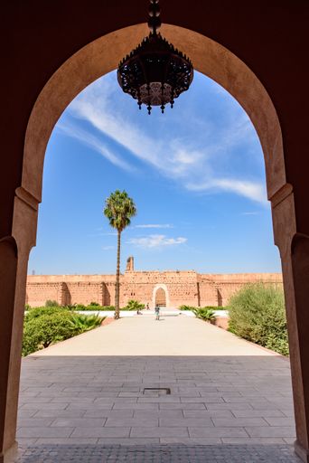 A beautiful view of the Historic Site of El Badi Palace in Marrakesh, Morocco