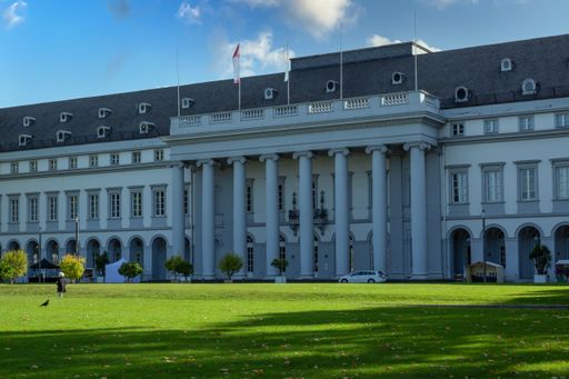 Koblenz, Rhineland-Palatinate, Germany - September 19, 2020: Facade of the Koblenz palace