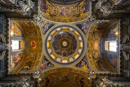 A low angle shot of Basilica of Santa Maria Maggiore in Rome, Italy