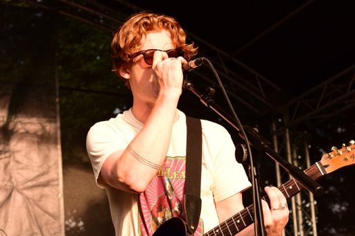 Rock band Farebrother in performance at the Bristol Harbour festival, Bristol, England. 21 July 2018.