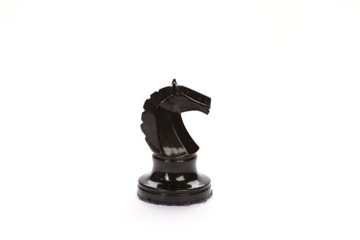 A chess knight  piece on a white background