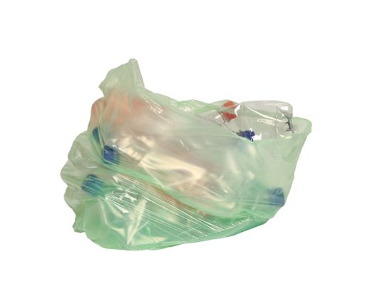 A plastic bag full of trash - pollution concept