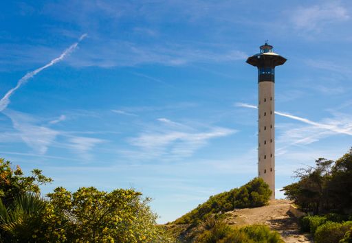 The Torredembarra Lighthouse in Tarragona, Spain
