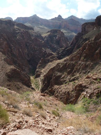 A vertical shot of the cliffs in Grand Canyon National Park. Arizona, United States.