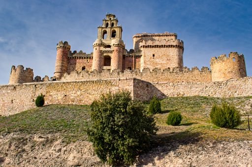 Turegano Castle (Castillo de Turegano) medieval fortified castle and ruins. Segovia province, Castilla Leon, central Spain.