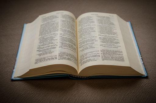 A high angle shot of open Holy Bible in polish