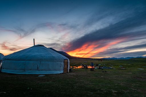 Unusual colors of the sky after the sunset in western Mongolia July 2020
I visited mr Khumisbek's family in 2020 and captured this photo.
