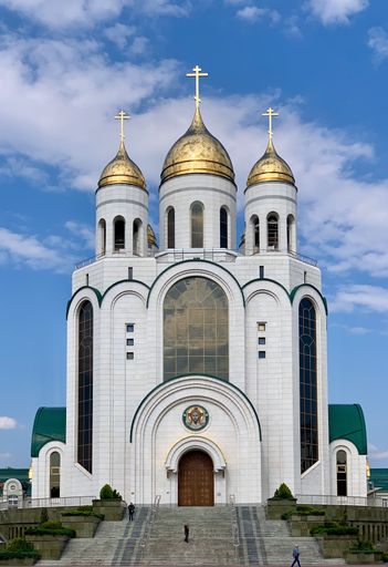 A vertical shot of a Christian Cathedral in Kaliningrad, Russia