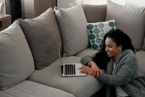 A young Latina female working from home during the coronavirus pandemic