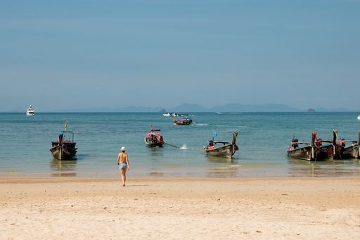 Long-tail boats on Thailand Island coast