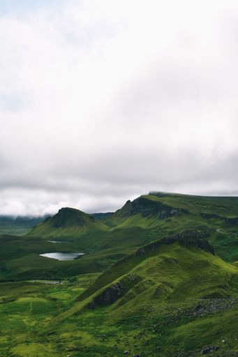 View of the Quiraing on the Isle of Skye, Scotland.