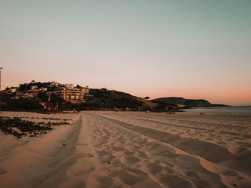 A view of the texture of sand in a wave mode on the coast of the sea