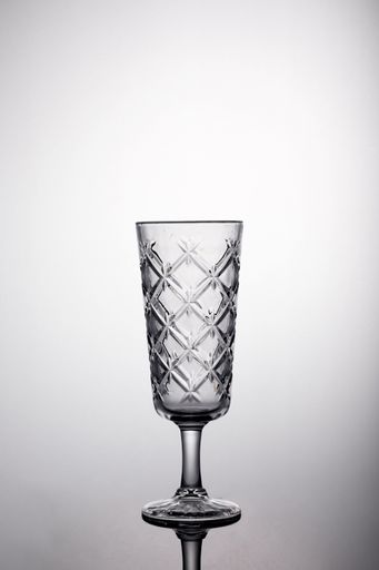 A vertical shot of glass for alcoholic beverages