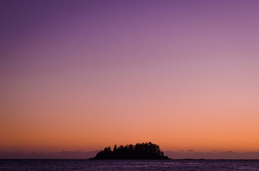 A West coast sunset in the depths of summer, the island life of British Columbia.