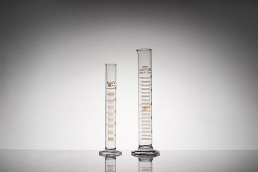A closeup shot of laboratory tubes