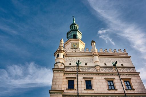High city hall building with tower