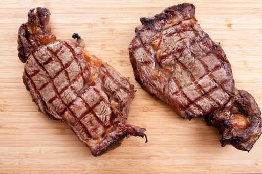 organic ribeye steak bbq seared