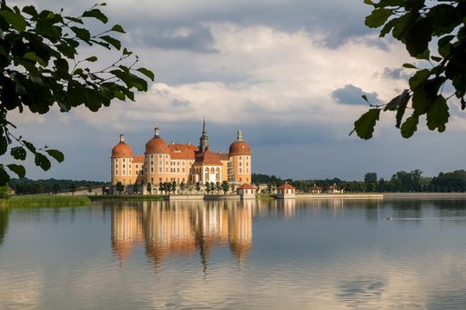 A mesmerizing view of the Moritzburg Castle in Saxony, Germany