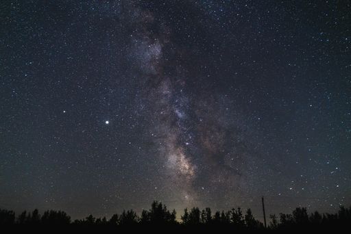 A beautiful view of a stunning starry night sky from New Brunswick, Canada