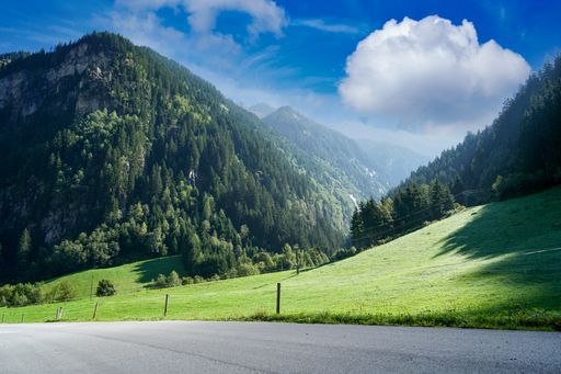 A shot of the unique landscapes of forests on high mountains under the cloudy sky