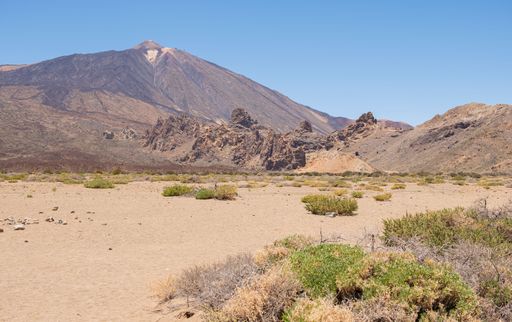 Teide National Park, desert view near the summit of the volcano. Island of Tenerife. Canary Islands, Spain.