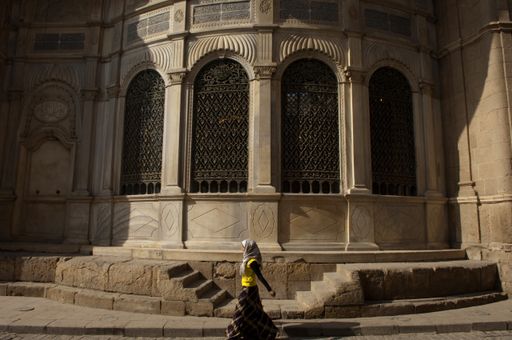 Cairo, Egypt, April 13th 2006.Restored Sabil along Sharia Muiz Khan al Khalili Bazaar Cairo, Egypt                 