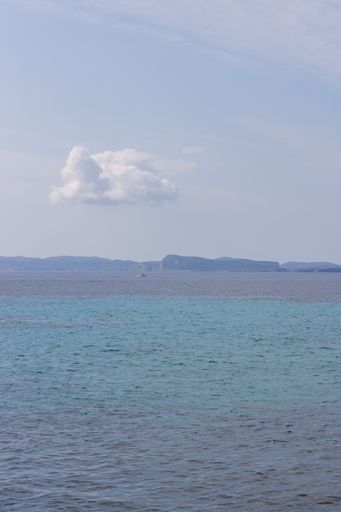 A vertical shot of the beautiful endless ocean captured in Mallorca, Spain