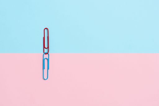 Comparison of Two Objects Blocks Pencils Sticker Notes Facing Inward Outward Making An Arrangement In A flatlay Lay Perspective