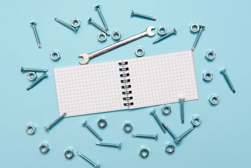 Maintenance Tools Mechanic Engineer Business Construction Technology Collections Repair Service Kit Metallic Materials Chrome Steel Screws Nuts Wrench
