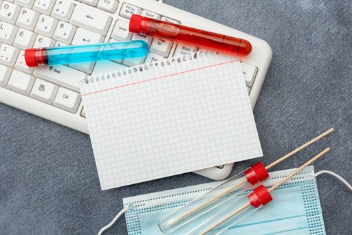 Typing Medical Notes Scientific Studies Treatment Plans Researching Virus Medicine Laboratory Testing Analyzing Virus Planning Research