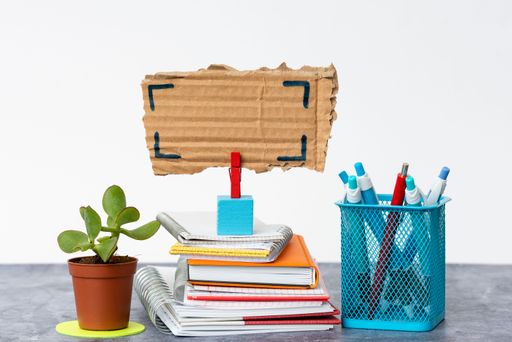 Tidy Workspace Setup Writing Desk Tools Equipment Smart Office Arrangement Study Table Taking Notes Fresh Room Designs Organized Tabletop Message