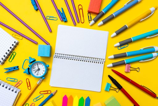 School Office Supplies Teaching Collections Creative Writing Tools Educational Things Mixed Student Stuff Pen Paper Notebook Sticky Notes Pencil