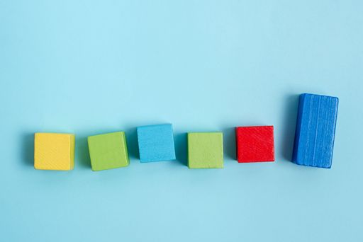 Sample Cube Rectangular Boxes Aligned On Surface With Different Perspective Bounded By E-Supplies Accesories