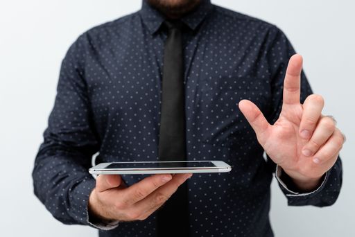 Presenting Technology Discussing Technological Improvements Introducing Electronic Product Video Calls Voice Messages Global Connections