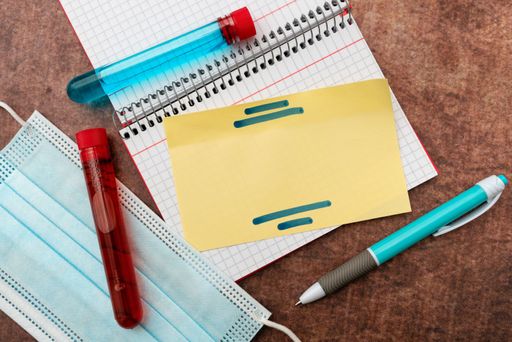 Writing Prescription Medicine Laboratory Testing Analyzing Virus Taking Notes Scientific Studies Treatment Plans Medical Supplies Equipments Tools