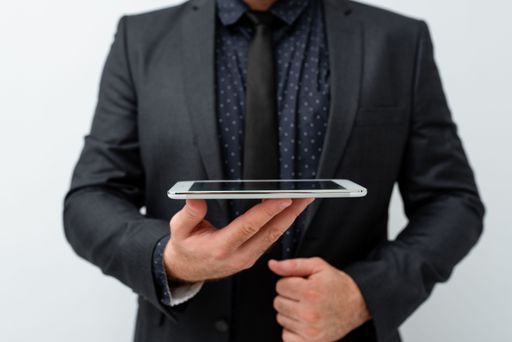 Presenting Technology Discussing Technological Improvements Introducing Electronic Product Video Calls Voice Messages Global Connections