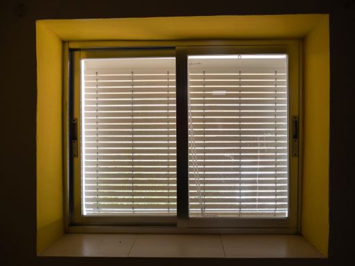 A window with old blinders