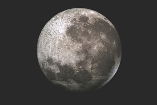 A closeup shot of the beautiful full moon in the night sky